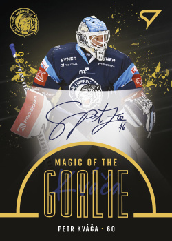 Petr Kvaca Liberec Tipsport ELH 2022/23 SportZoo 1. serie Magic of the Goalie Auto /85 #MGS-PK